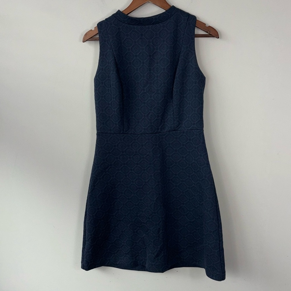 Loft Navy Blue Subtle Quilted Pattern Lined Moder… - image 1